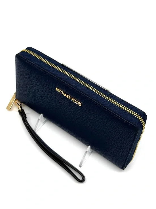 Michael Kors Large Continental Wallet Navy Blue - Picture 4 of 6